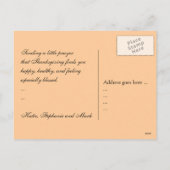 Thanksgiving laat klassieke Herfst-thema achter Feestdagenkaart (Achterkant)