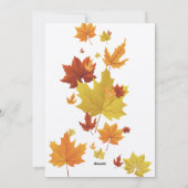 Thanksgiving laat pompoen binnenhalen feestdagenkaart (Achterkant)