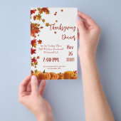 Thanksgiving laat pompoen binnenhalen flyer (Hand)