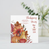 Thanksgiving laat pompoen binnenhalen kaart (Staand voorkant)