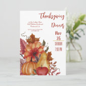 Thanksgiving laat pompoen binnenhalen kaart (Staand voorkant)