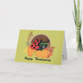 Thanksgiving Ladybug Cornucopia Kaart (Voorkant)
