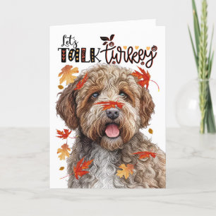 Thanksgiving Lagotto Romagnolo Laten we het over T Feestdagen Kaart