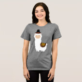Thanksgiving Lama Tri-Blend Shirt (Voorkant volledig)