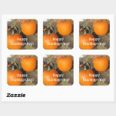 Thanksgiving land pompoenen vierkante sticker (Vel)