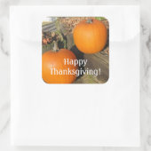 Thanksgiving land pompoenen vierkante sticker (Tas)