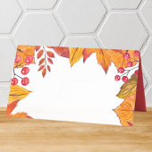 Thanksgiving land rustieke herfstbladeren plaatskaartje