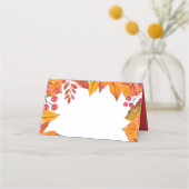 Thanksgiving land rustieke herfstbladeren plaatskaartje (Achterkant)