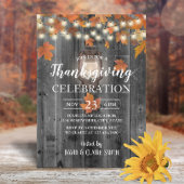 Thanksgiving  Lantaarn Rustic Autumn Leaves Kaart