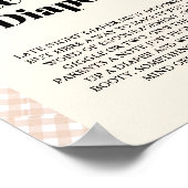 Thanksgiving late nacht luier baby shower teken poster (Hoek)