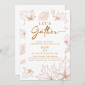 Thanksgiving, Laten we Gather, Thanksgiving diner  Kaart (Voorkant / Achterkant)