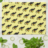 Thanksgiving Le Chat Noir met pompoenen Theedoek (Gevouwen)