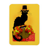 Thanksgiving le chat noir met turkije magneet (Verticaal)