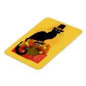 Thanksgiving le chat noir met turkije magneet (Linkerzijde)