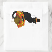 Thanksgiving le chat noir met turkije rechthoekige sticker (Tas)