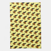 Thanksgiving le chat noir met turkije theedoek (Verticaal)