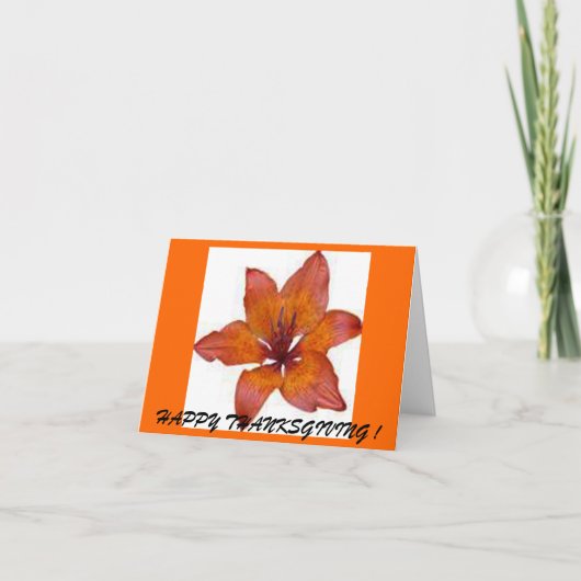 Thanksgiving Leaf Kaart (Voorkant)