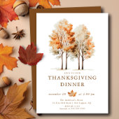 Thanksgiving Leafy Gathering Invitation Kaart