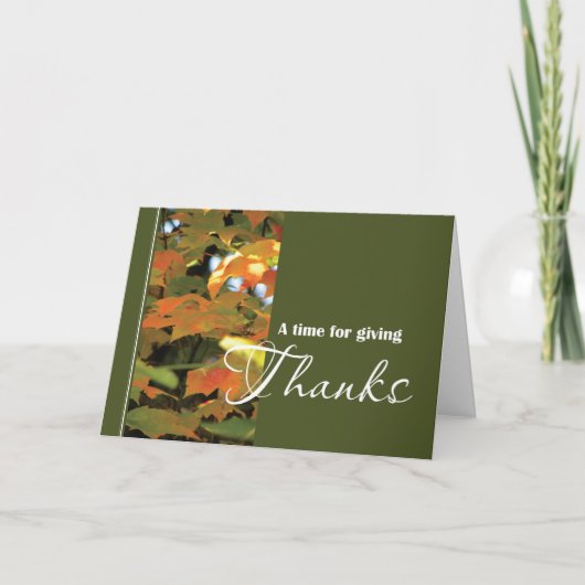 Thanksgiving leest feestdagen kaart (Voorkant)