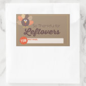 Thanksgiving Leftover Label Rechthoek Stickers (Tas)