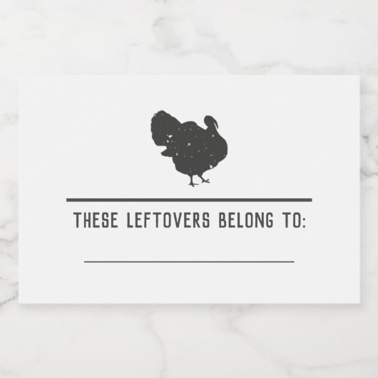 Thanksgiving Leftovers Stickers Friendsgiving (Enkel label)