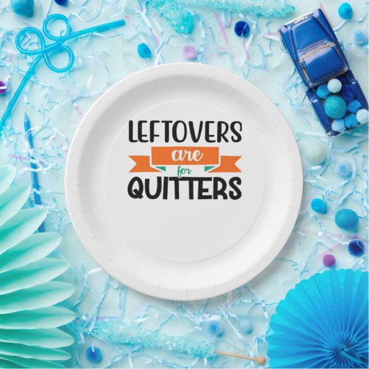 Thanksgiving Leftovers zijn voor Quitters Klassiek Papieren Bordje (Feest)
