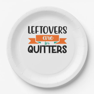 Thanksgiving Leftovers zijn voor Quitters Klassiek Papieren Bordje