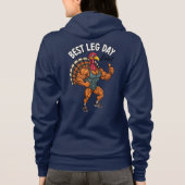 Thanksgiving Leg Day Adult Full-Zip Hoodie (Achterkant)