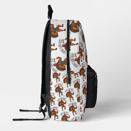 Thanksgiving Leg Day Backpack Bedrukte Rugzak (Links)