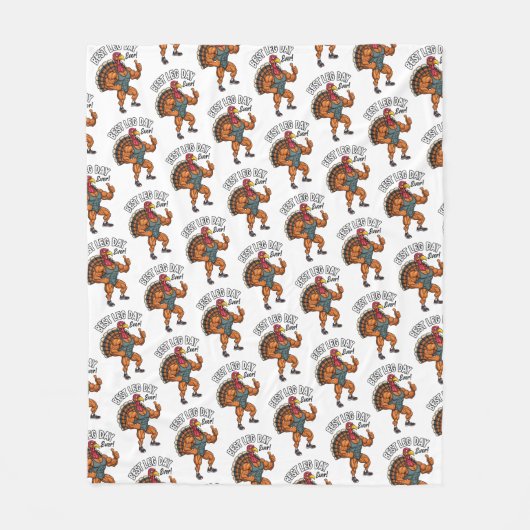 Thanksgiving Leg Day Fleece Blanket (Voorkant)