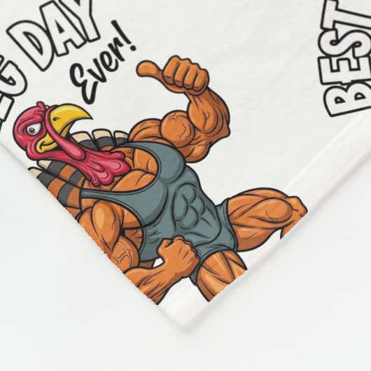 Thanksgiving Leg Day Fleece Blanket (Hoek)