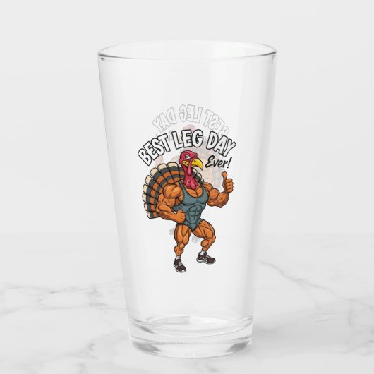 Thanksgiving Leg Day Glas (Achterkant)