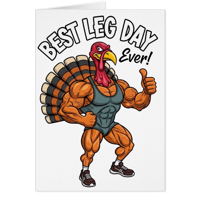 Thanksgiving Leg Day Greeting Card (Voorkant)