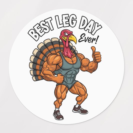 Thanksgiving Leg Day Labels (Design 1)
