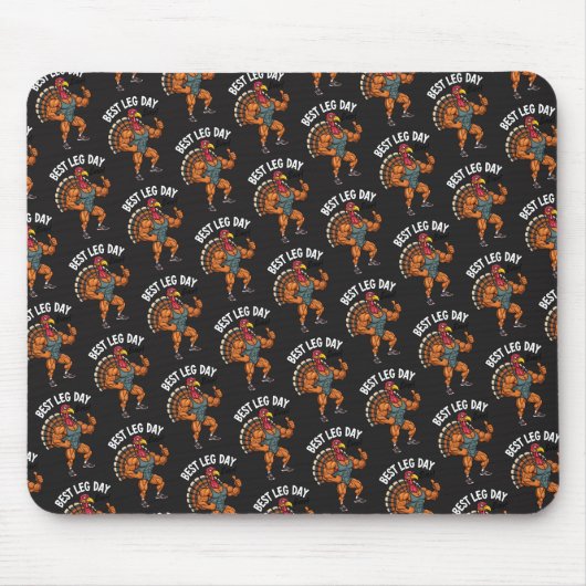 Thanksgiving Leg Day Mousepad Muismat (Voorkant)