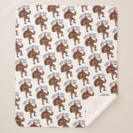 Thanksgiving Leg Day Sherpa Blanket Deken