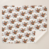 Thanksgiving Leg Day Sherpa Blanket Deken (Voorkant (horizontaal))