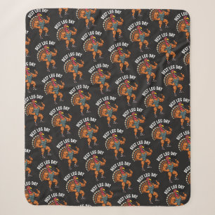Thanksgiving Leg Day Sherpa Dekbed Deken