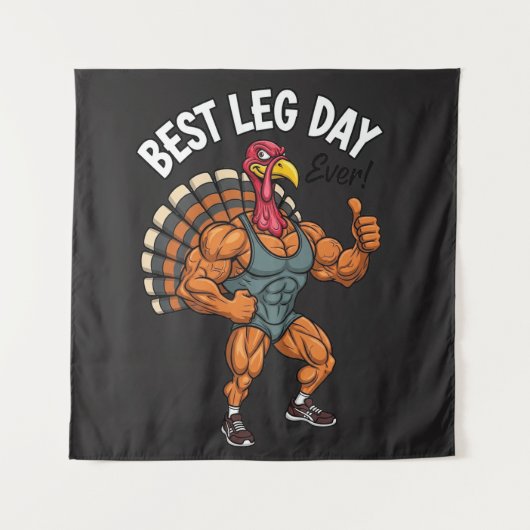 Thanksgiving Leg Day Wandtapijt Wandkleed (Voorkant)