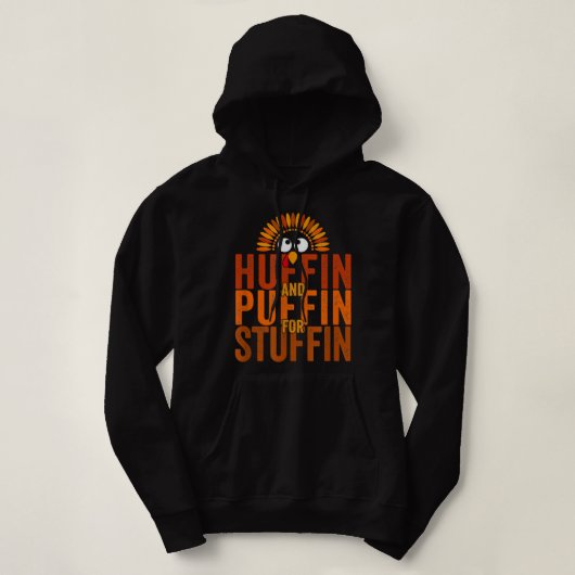 Thanksgiving leidt Turkije trot - Huffin en Puffin Hoodie (Design voorkant)