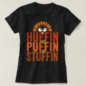 Thanksgiving leidt Turkije trot - Huffin en Puffin T-shirt (Design voorkant)