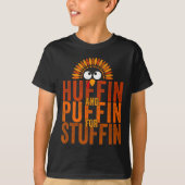 Thanksgiving leidt Turkije trot - Huffin en Puffin T-shirt (Voorkant)