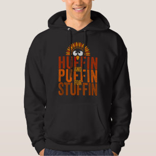 Thanksgiving leidt Turkije Trot Huffin en Puffin v Hoodie