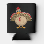 Thanksgiving Leopard Turkije Thanksgiving Herfst Blikjeskoeler (Voorkant)