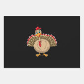 Thanksgiving Leopard Turkije Thanksgiving Herfst Inpakpapier Vel (Voorkant)