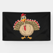 Thanksgiving Leopard Turkije Thanksgiving Herfst Spandoek (Horizontaal)