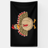 Thanksgiving Leopard Turkije Thanksgiving Herfst Spandoek (Verticaal)