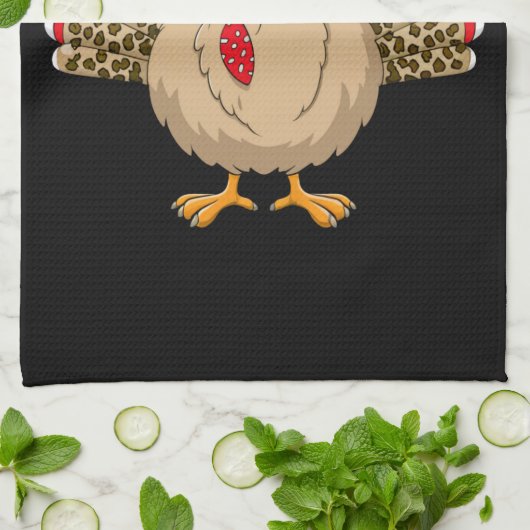 Thanksgiving Leopard Turkije Thanksgiving Herfst Theedoek (Gevouwen)