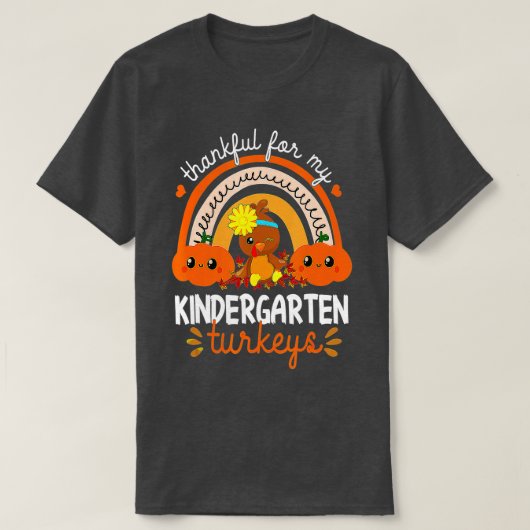 Thanksgiving leraar bedankt voor mijn kindertuin t-shirt (Design voorkant)