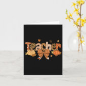 Thanksgiving Leraar Leopard Herfst Pompoen Herfst Kaart (Gele Bloem)